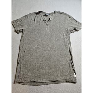 Ralph Lauren Shirt Womens Small Gray Sleepwear 3 Button Very Soft Short Sleeve